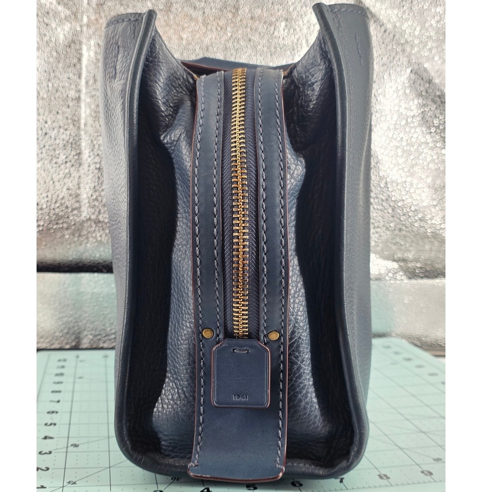 Coach 1941 Rogue 31 Dark Denim Blue Glovetanned Leather Bag 38124 - Picture 5 of 16